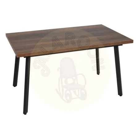 Mesa extensible marrón metal y madera 138x85x76cm - Ixia - 612140IX - foto-secundaria-1