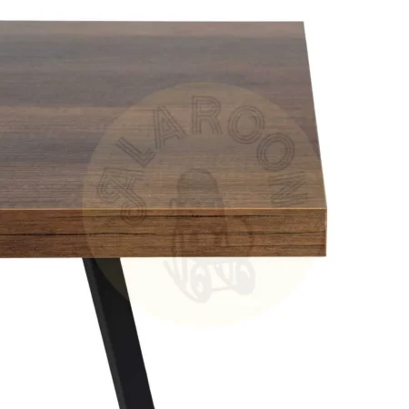 Mesa extensible marrón metal y madera 138x85x76cm - Ixia - 612140IX - foto-secundaria-4