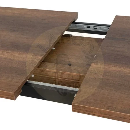 Mesa extensible marrón metal y madera 138x85x76cm - Ixia - 612140IX - foto-secundaria-7