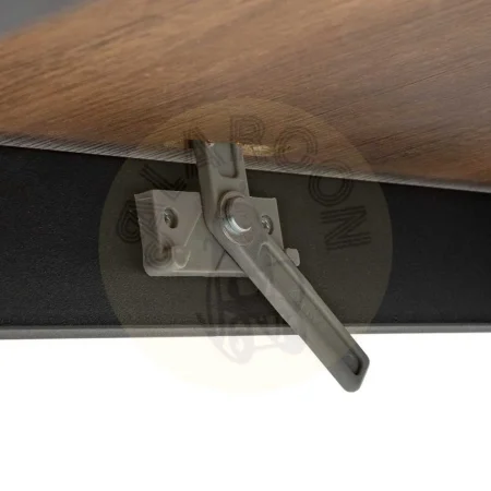 Mesa extensible marrón metal y madera 138x85x76cm - Ixia - 612140IX - foto-secundaria-8