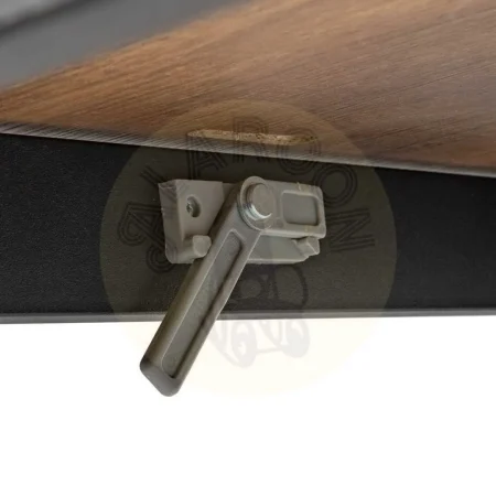 Mesa extensible marrón metal y madera 138x85x76cm - Ixia - 612140IX - foto-secundaria-9