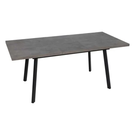 Mesa extensible gris con sobre de melamina y patas de hierro 138x85x76cm - Ixia - 612141IX - foto-blanco