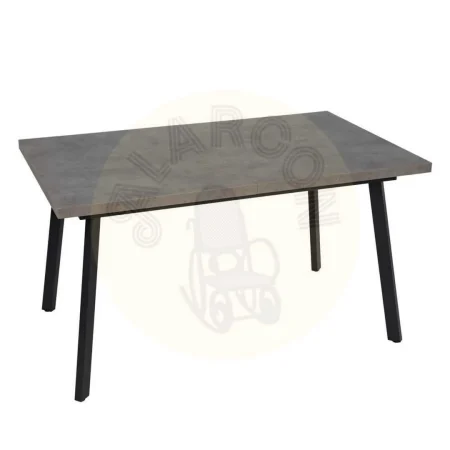 Mesa extensible gris con sobre de melamina y patas de hierro 138x85x76cm - Ixia - 612141IX - foto-secundaria-1
