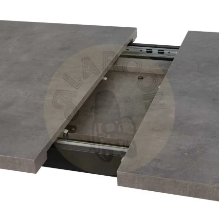 Mesa extensible gris con sobre de melamina y patas de hierro 138x85x76cm - Ixia - 612141IX - foto-secundaria-7