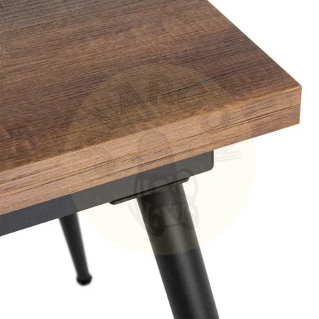 Mesa extensible giratoria de metal y madera marrón 90x60x75cm - Ixia - 612143IX - foto-secundaria-3