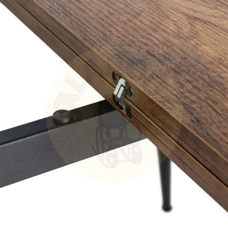 Mesa extensible giratoria de metal y madera marrón 90x60x75cm - Ixia - 612143IX - foto-secundaria-4