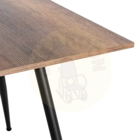 Mesa extensible giratoria de metal y madera marrón 90x60x75cm - Ixia - 612143IX - foto-secundaria-6