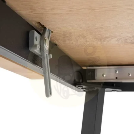 Mesa extensible natural en metal y madera 170x90x75cm - Ixia - 612145IX - foto-secundaria-5