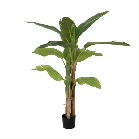 Planta platanero artificial hojas de polietileno tronco de poliuretano macetero de PVC 0x0x150cm - Ixia - 612213IX - foto-blanco