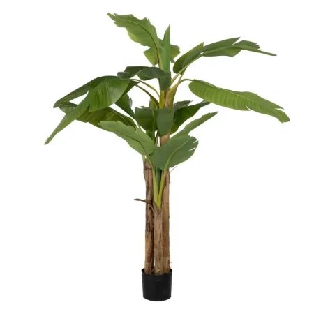 Planta artificial platanero verde con hojas de polietileno tronco de poliuretano y macetero de PVC 0x0x200cm - Ixia - 612214IX - foto-blanco