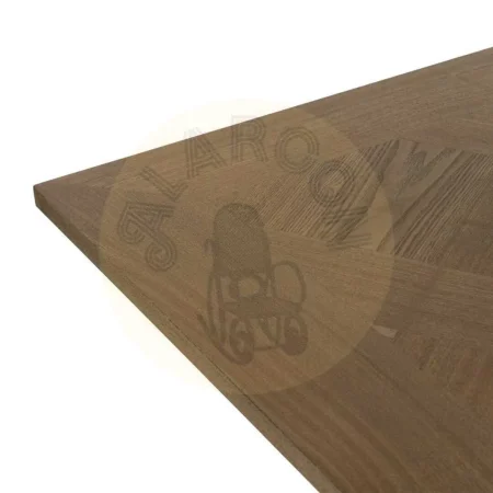 Mesa extensible color natural y negro en DM y metal 160x90x77cm - Ixia - 612357IX - foto-secundaria-1