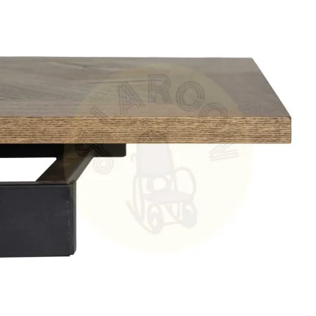 Mesa extensible color natural y negro en DM y metal 160x90x77cm - Ixia - 612357IX - foto-secundaria-8