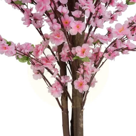 Árbol melocotonero rosa tronco de madera pétalos de tejido y macetero de PVC relleno de cemento 0x0x180cm - Ixia - 612426IX - foto-secundaria-2