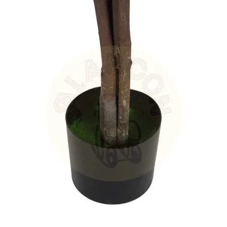 Árbol melocotonero rosa tronco de madera pétalos de tejido y macetero de PVC relleno de cemento 0x0x180cm - Ixia - 612426IX - foto-secundaria-3