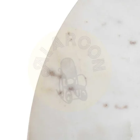 Mesa de centro blanca en mármol y madera 75x75x40cm - Ixia - 612438IX - foto-secundaria-2