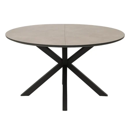 Mesa extensible gris y negro en DM y metal 120x120x76cm - Ixia - 612536IX - foto-blanco