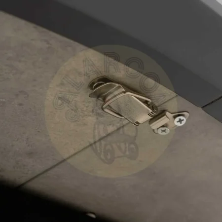 Mesa extensible gris y negro en DM y metal 120x120x76cm - Ixia - 612536IX - foto-secundaria-10