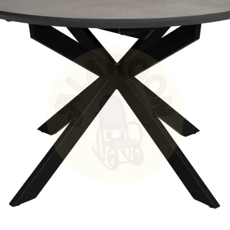 Mesa extensible gris y negro en DM y metal 120x120x76cm - Ixia - 612536IX - foto-secundaria-12