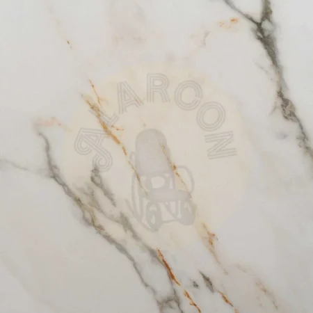 Mesa extensible Marmolada cerámica imitación mármol y cristal con estructura de hierro beige y negro 180x90x76cm - Ixia - 612538IX - foto-secundaria-2