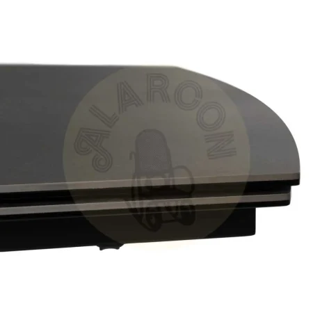 Mesa extensible gris oscuro superficie de cerámica y cristal estructura de hierro 180x90x76cm - Ixia - 612539IX - foto-secundaria-3