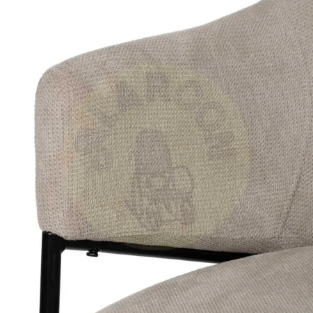 Silla tapizada en tejido beige con patas metálicas 54x60x78cm - Ixia - 612541IX - foto-secundaria-6