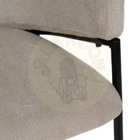 Silla tapizada en tejido beige con patas metálicas 54x60x78cm - Ixia - 612541IX - foto-secundaria-7
