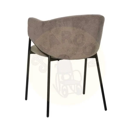 Silla tapizada en tejido taupe con patas metálicas 54x60x78cm - Ixia - 612542IX - foto-secundaria-2