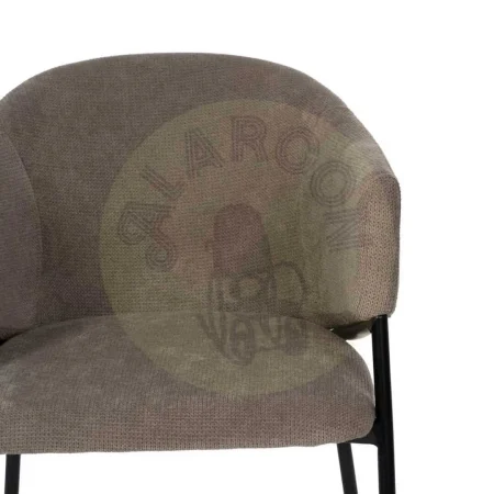 Silla tapizada en tejido taupe con patas metálicas 54x60x78cm - Ixia - 612542IX - foto-secundaria-3
