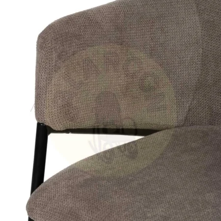 Silla tapizada en tejido taupe con patas metálicas 54x60x78cm - Ixia - 612542IX - foto-secundaria-6