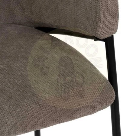 Silla tapizada en tejido taupe con patas metálicas 54x60x78cm - Ixia - 612542IX - foto-secundaria-7