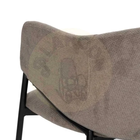 Silla tapizada en tejido taupe con patas metálicas 54x60x78cm - Ixia - 612542IX - foto-secundaria-8