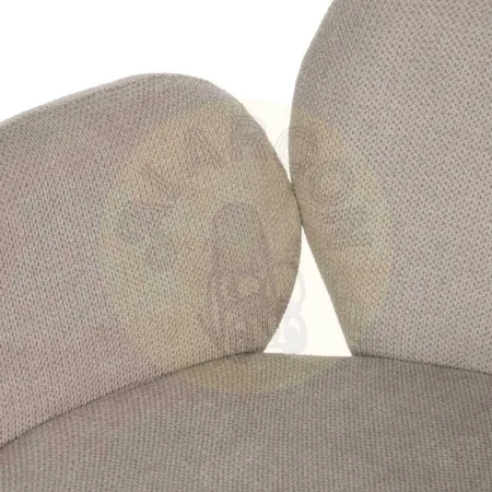Silla beige tapizada en poliéster con patas metálicas y asiento acolchado 66x60x79cm - Ixia - 612543IX - foto-secundaria-6