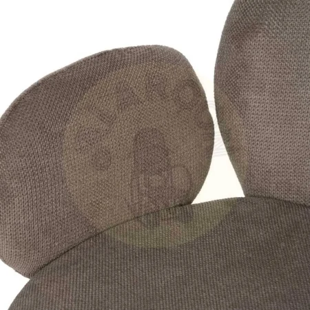 Silla tapizada en tejido poliéster color taupe con patas de metal 66x60x79cm - Ixia - 612544IX - foto-secundaria-6