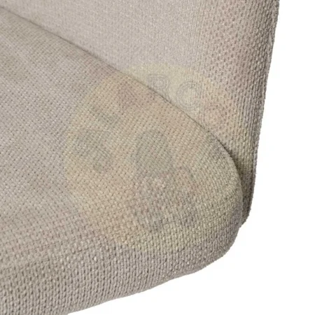 Silla giratoria 180 grados beige tapizada en tejido poliéster con patas metálicas 59.50x62x83.50cm - Ixia - 612547IX - foto-secundaria-7