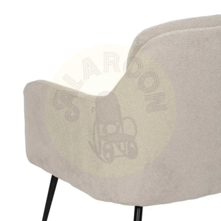 Sillón beige en tejido poliéster con patas metálicas 69x73x79cm - Ixia - 612549IX - foto-secundaria-8