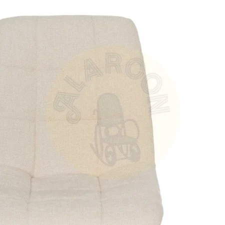 Silla tapizada en tejido blanco con patas metálicas estilo contract 44x42x89cm - Ixia - 612555IX - foto-secundaria-3