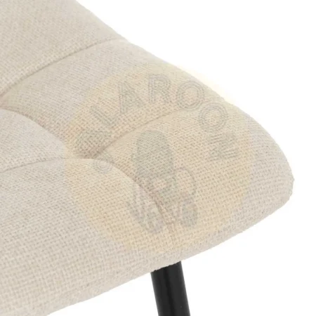 Silla tapizada en tejido blanco con patas metálicas estilo contract 44x42x89cm - Ixia - 612555IX - foto-secundaria-5