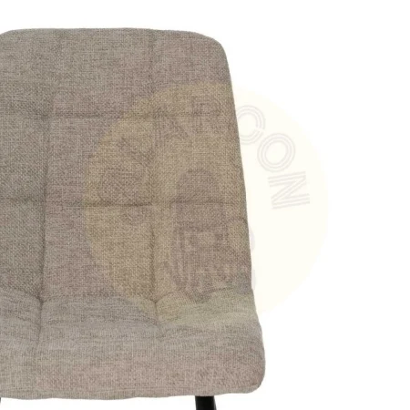 Silla tapizada en tejido taupe con patas de metal y relleno de espuma densidad 23-25kg/m3 44x42x89cm - Ixia - 612557IX - foto-secundaria-3