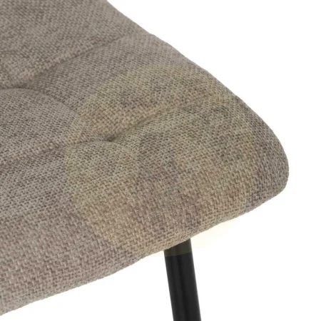 Silla tapizada en tejido taupe con patas de metal y relleno de espuma densidad 23-25kg/m3 44x42x89cm - Ixia - 612557IX - foto-secundaria-5