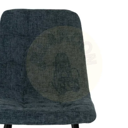 Silla azul tapizada en tejido poliéster con patas metálicas 44x42x89cm - Ixia - 612560IX - foto-secundaria-3