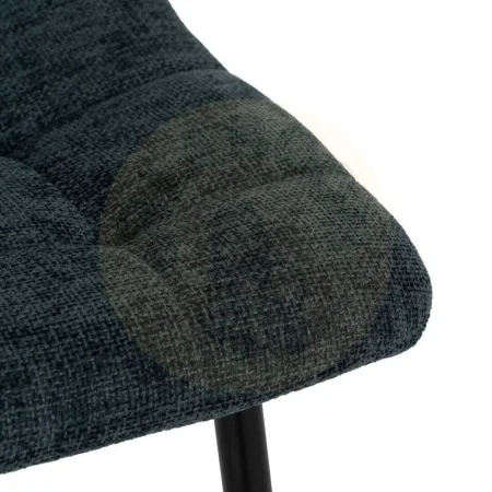 Silla azul tapizada en tejido poliéster con patas metálicas 44x42x89cm - Ixia - 612560IX - foto-secundaria-5