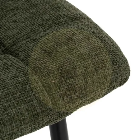 Silla tapizada verde en poliéster con patas metálicas espuma densidad 23-25kg/m3 no apilable 44x42x89cm - Ixia - 612561IX - foto-secundaria-5