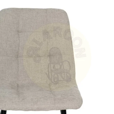 Silla tapizada gris en tejido con patas de metal apta para contract 44x42x89cm - Ixia - 612562IX - foto-secundaria-3