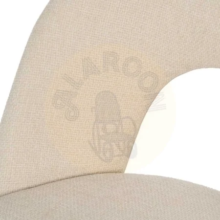 Silla blanca tapizada en tejido poliéster con patas de hierro 49x60x81cm - Ixia - 612563IX - foto-secundaria-5
