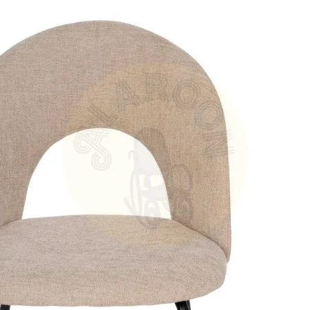 Silla beige en tejido con estructura metálica 49x60x81cm - Ixia - 612564IX - foto-secundaria-3