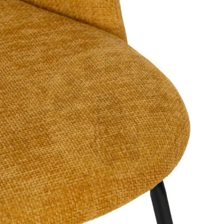 Silla tapizada amarilla con asiento en DM y patas de metal 49x60x81cm - Ixia - 612566IX - foto-secundaria-5