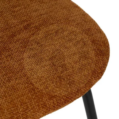 Silla tapizada en tejido marrón con estructura metálica 49x60x81cm - Ixia - 612567IX - foto-secundaria-5