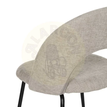 Silla tapizada en tejido gris con estructura metálica 49x60x81cm - Ixia - 612570IX - foto-secundaria-7