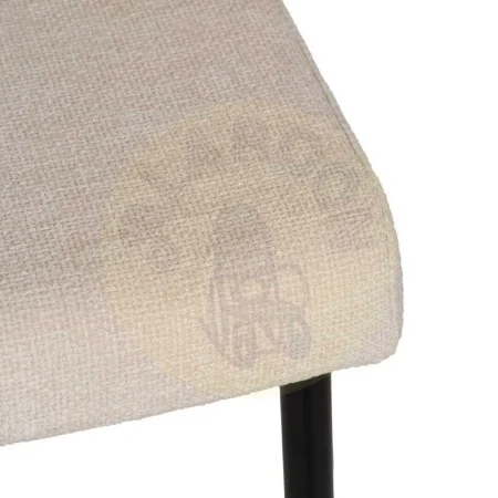 Silla tapizada en tejido blanco con estructura metálica 52.50x55x80cm - Ixia - 612571IX - foto-secundaria-7