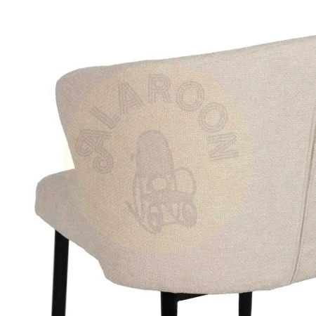 Silla tapizada en tejido blanco con estructura metálica 52.50x55x80cm - Ixia - 612571IX - foto-secundaria-8